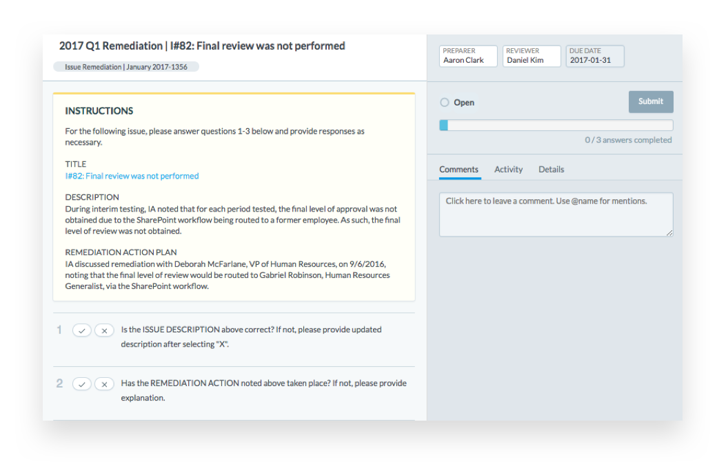 Issue Remediation
